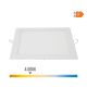 Downlight led empotrable cuadrado 20w luz dia 4000k 1500lm color blanco 22x22cm edm