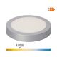 Downlight led superficie redondo 20w 1500lm 4000k luz dia cromado ø22x3,5cm edm