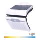 13aplique solar 2w 220lm 6.500k con sensor color blanco edm