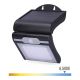 Aplique solar 2w 220lm 6.500k con sensor color negro edm