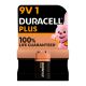 Pila alkalina duracell plus power 6lr61 9v (blister 1 unid.) 26,5x17,5x48,5mm