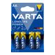 Pila varta alkalina longlife power lr06 aa (blister 4 unid.)