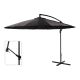 Parasol excéntrico altura maxima 3m ø300cm color: gris oscuro