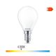 Bombilla esferica led e14 4,3w 470lm 4000k luz dia ø4,5x8,2cm philips